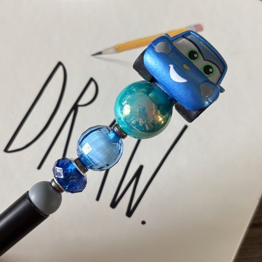 Disney Doorables: Cars: Sally handmade beaded pen